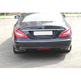 Накладки сплиттеры боковые на задний бампер на Mercedes CLS W218